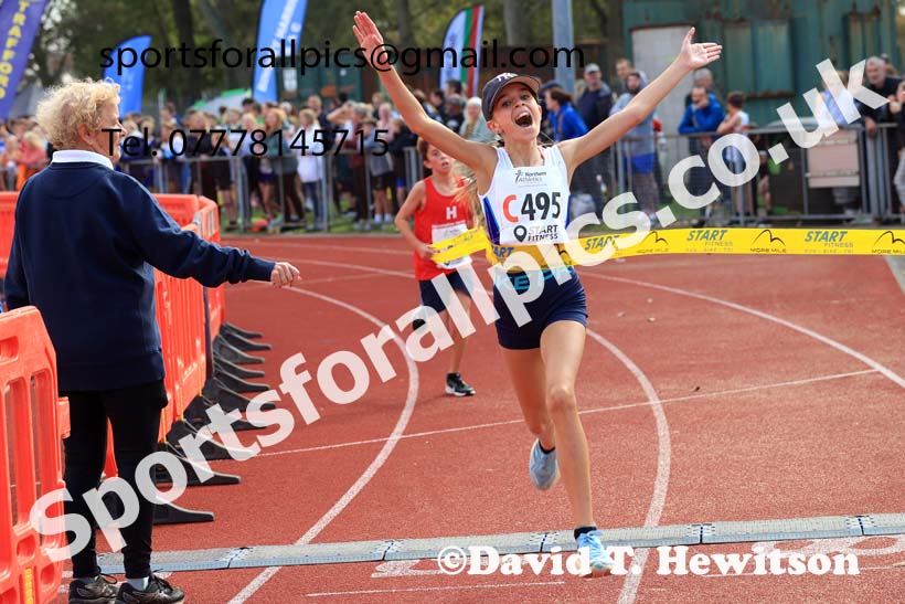 Girls Under-13s, 2024 Northern Mens 6 and Womens 4 and Youngsters Relays, Stanley Park, Blackpool.  Photo: David T. Hewitson/Sports for All Pics